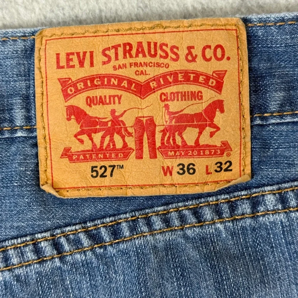 Levi's 527 Slim Bootcut Jeans Mens 36x32 Medium Wash‎ Denim Blue 05527-0175